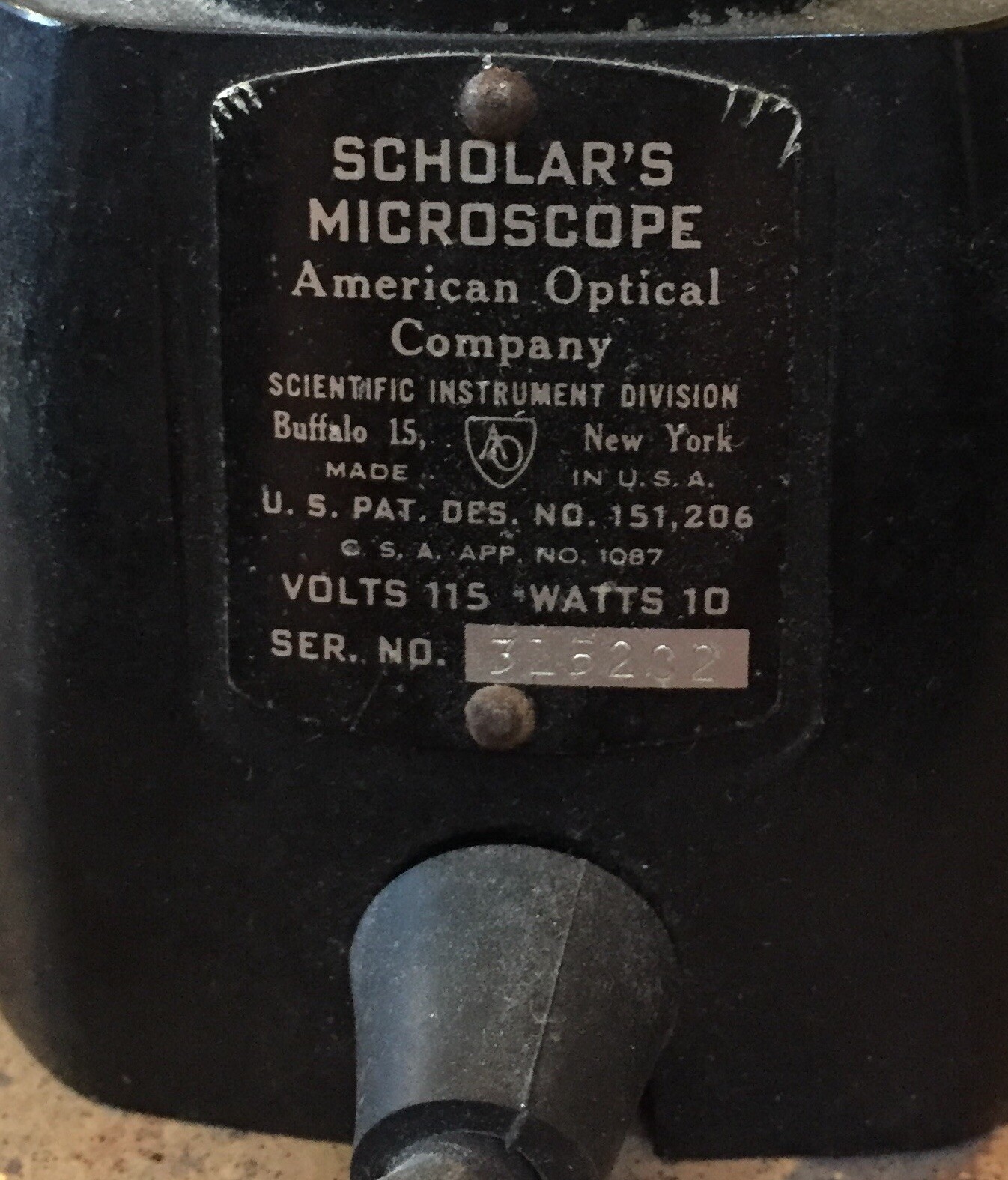 AMERICAN OPTICAL Vtg Scholars Microscope SPENCER Model 78 Two Objective w Light