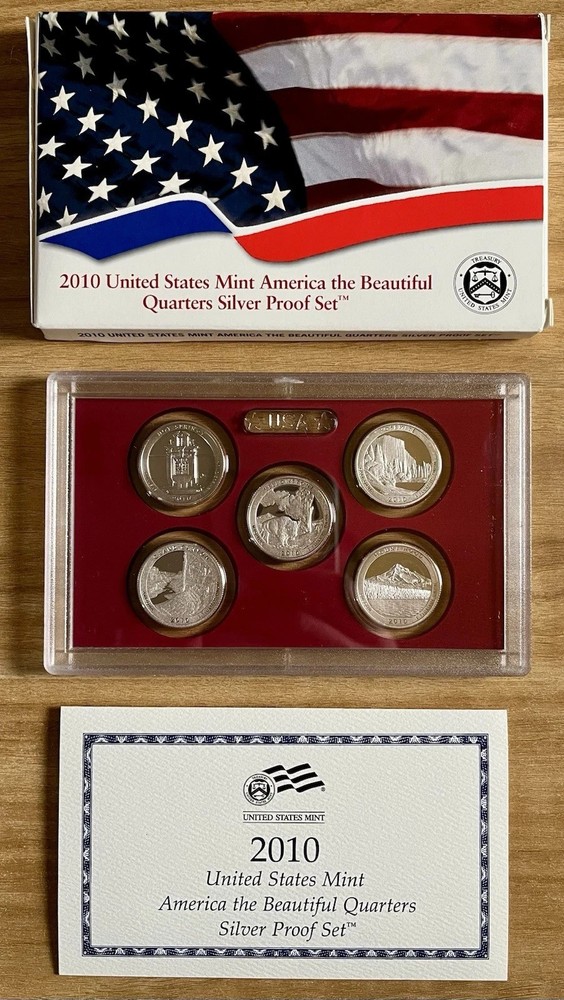 2005 - 2011 US Mint 90 Silver Proof quarters, Sets w/ Original Boxes BELOW MELT!