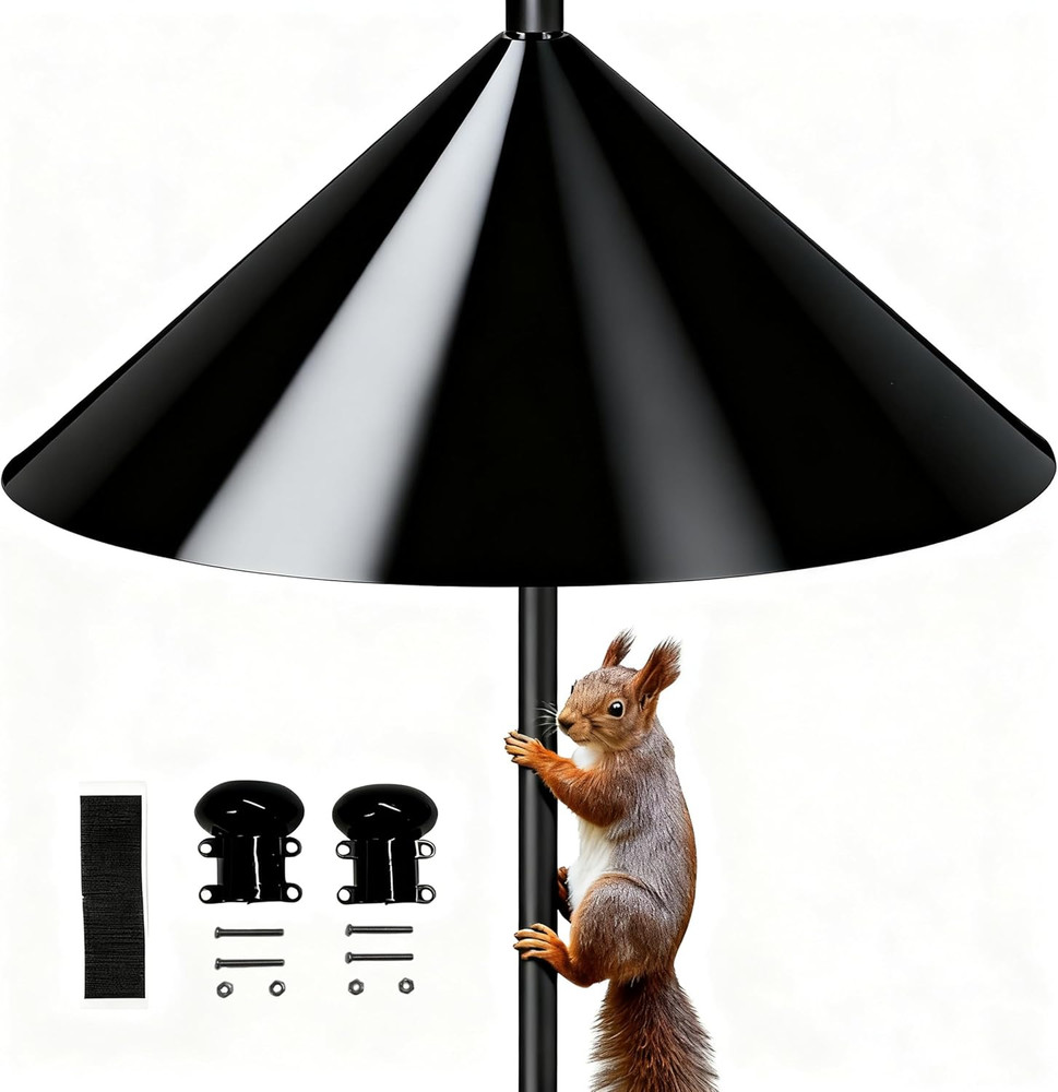 Squirrel Baffle for Bird Feeder Pole - 19 Inch for Shepherd’S Hook, Squirrel Pro