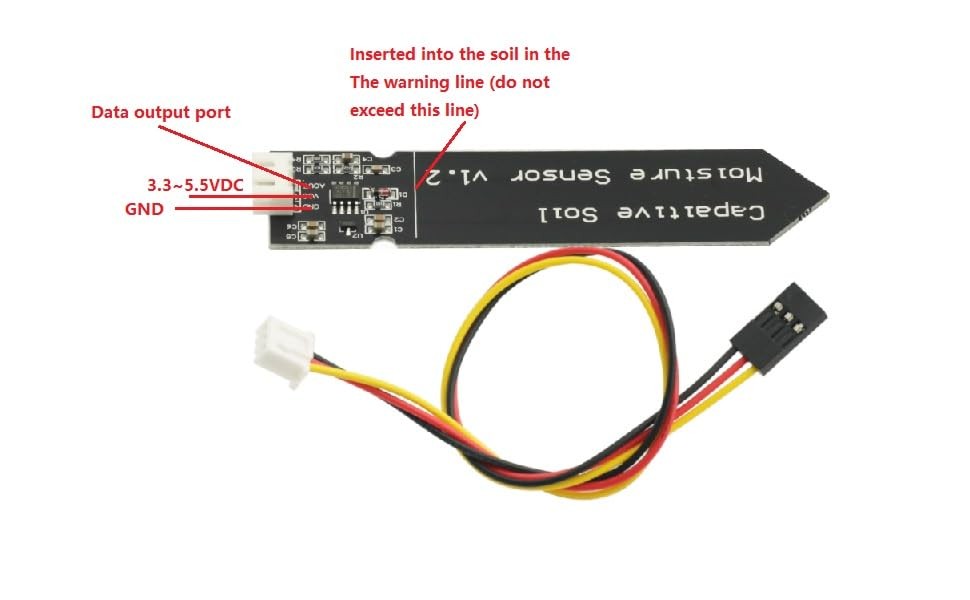 5pcs Capacitive Soil Moisture Sensor Corrosion Resistant for Arduino