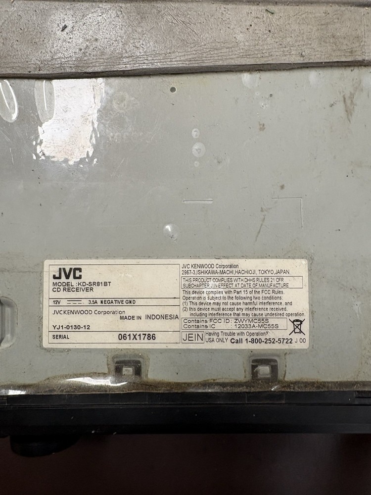JVC KD-X50BT Car Stereo