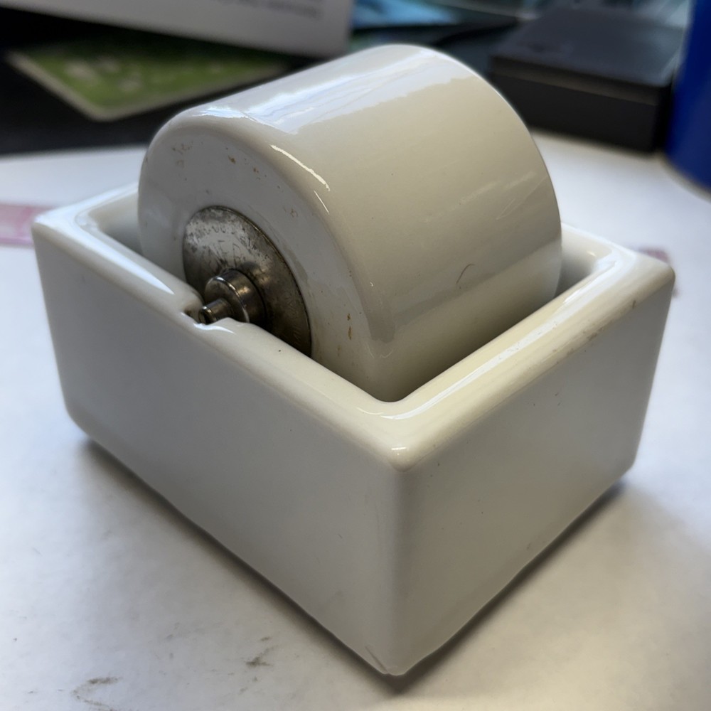 Vintage Sengbusch Milwaukee Ceramic Roller Office Desk Accessory