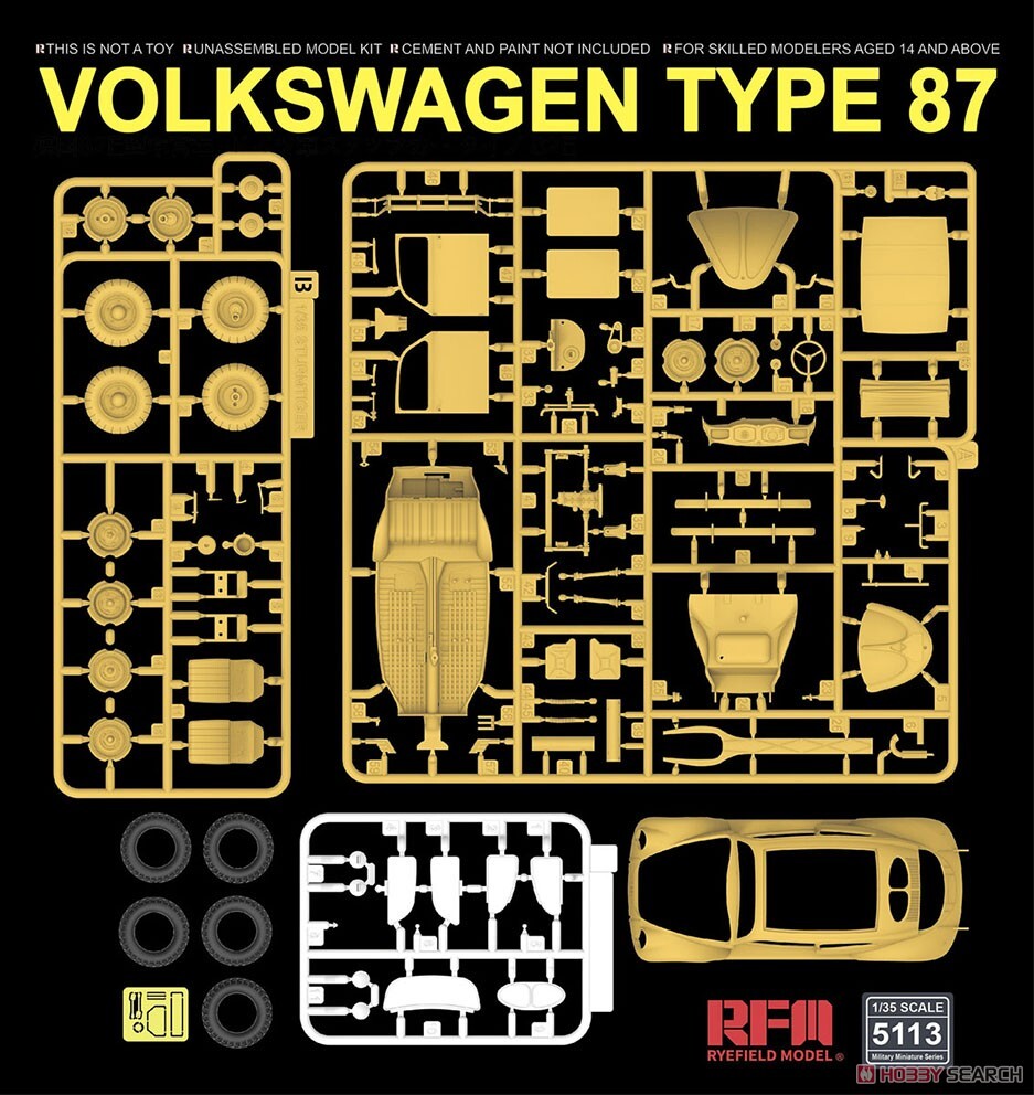 RYEFIELD Rye Field Model RM-5113 1/35 Type 87 with Full Interior Car Model Kit