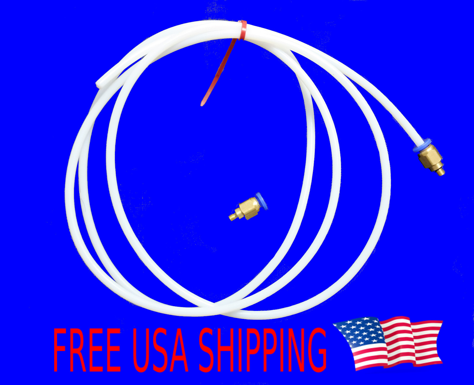2M 4M Teflon PTFE Tube Tubing 2mm ID 4mm OD Bowden Extruder 1.75 mm Fittings 2 M
