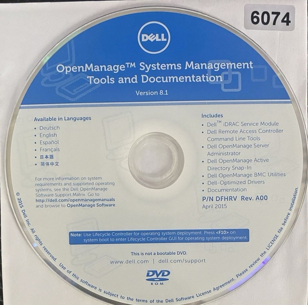 VINTAGE SOFTWARE | DELL OPENMANAGE SYSTEM MANAGEMENT | TOOLS, DOCUMENTATION V8.1