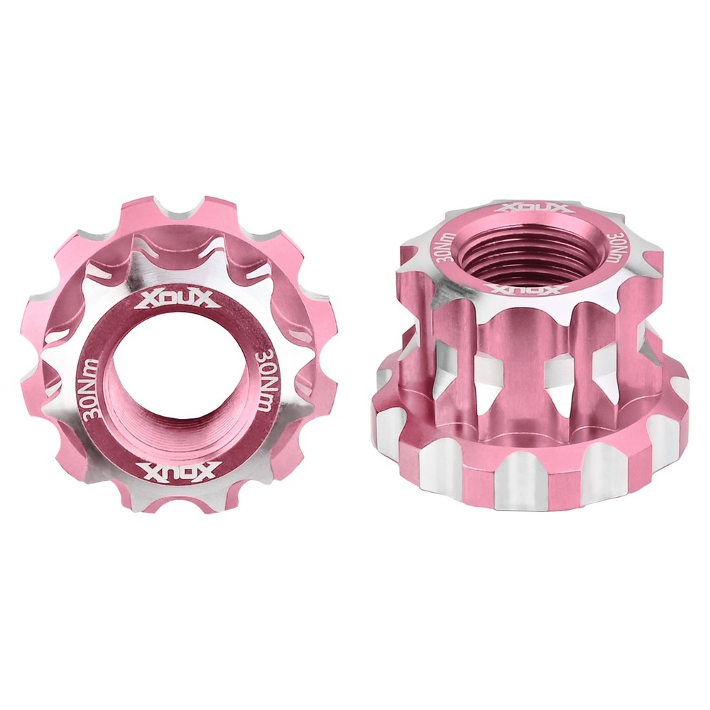 XOUX AX-B BMX Axle Nuts 10MM, Pink