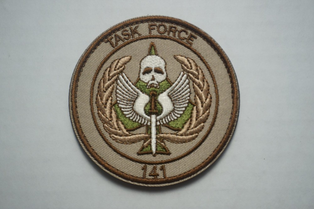 Call of Duty Modern Warfare Task Force 141 Logo Patch hook and loop backing