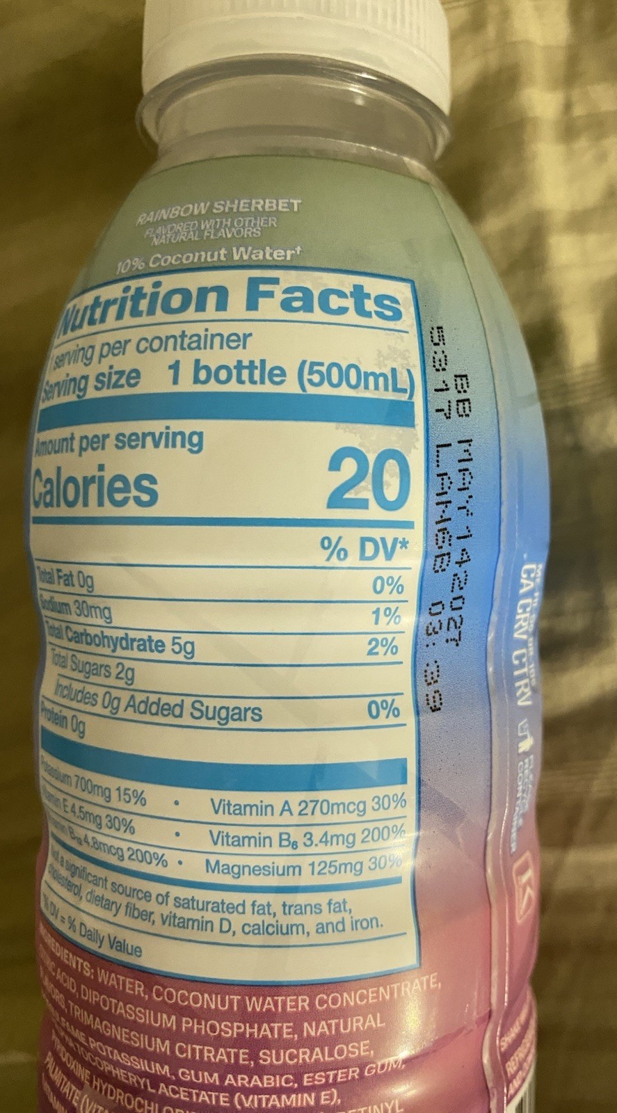 NEW REVAMP 2026 PRIME FUTURE FREEZE RAINBOW SHERBET FLAVORED HYDRATION DRINK