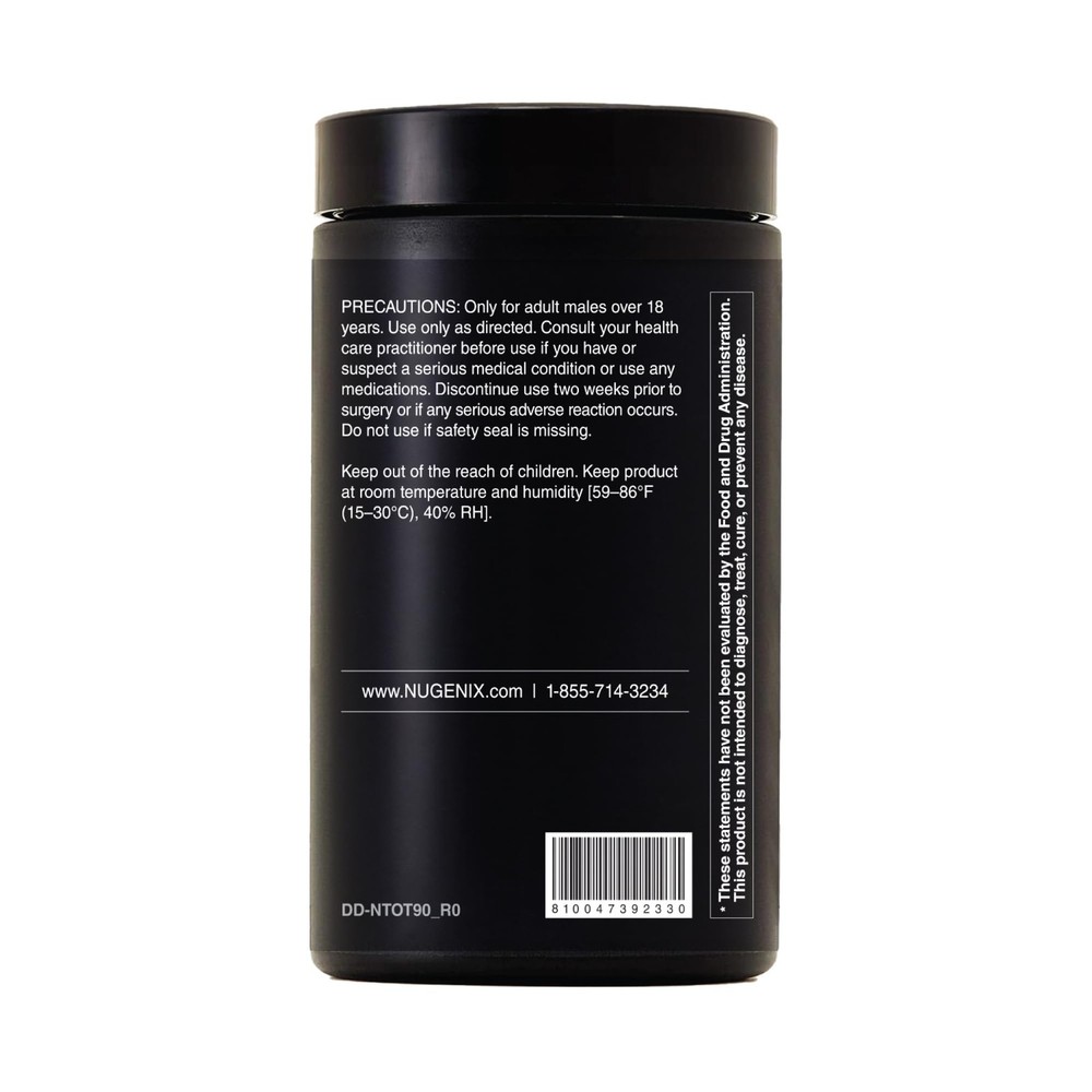 Testosterone Booster and Nitric Oxide Supplement for Men (90 Count)