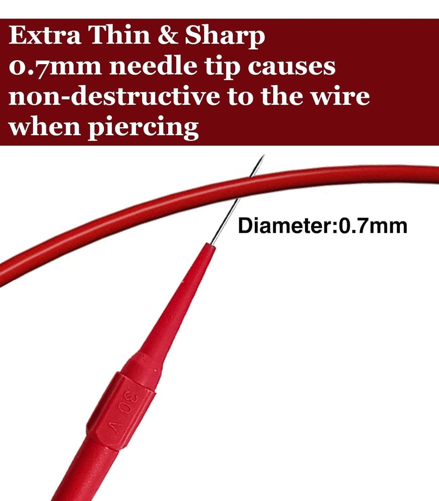 Versatile Back Probe Kit with 0.7mm Probes – Ideal for Automotive Testing