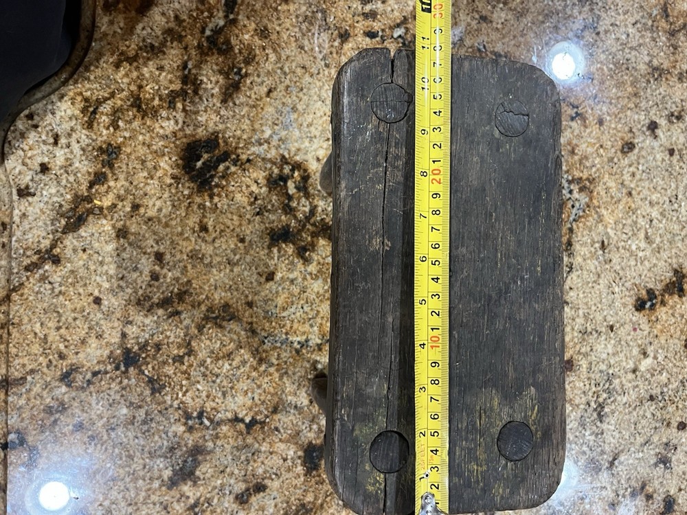 Primitive mortise and tenon tiny wooden stool