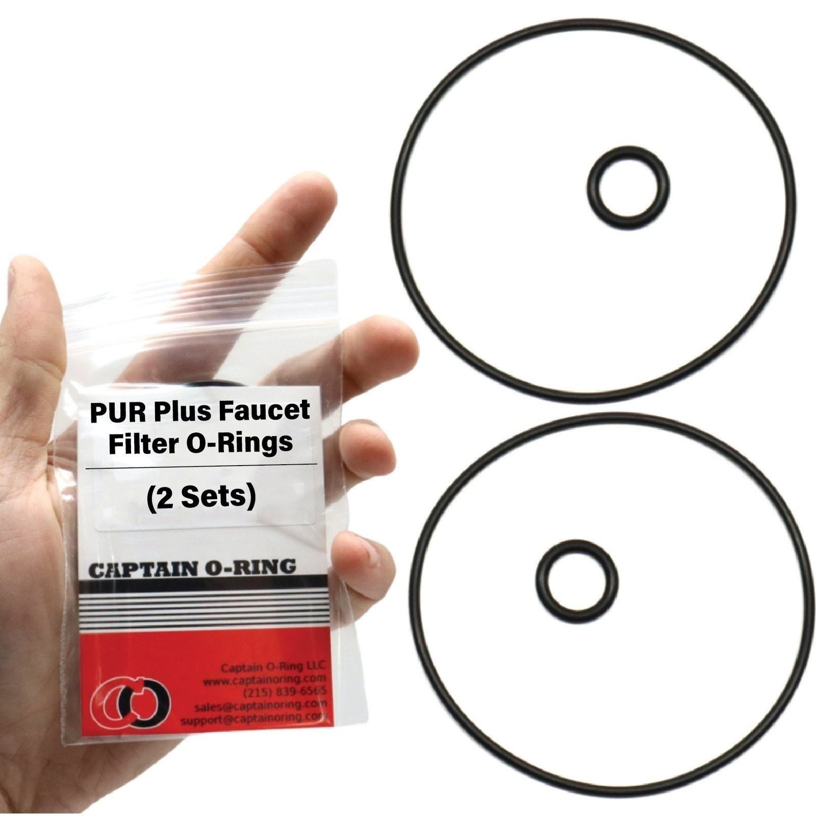 Captain O-Ring – Replacement O-Rings for PUR Plus Sink Faucet Filters (2 Sets)