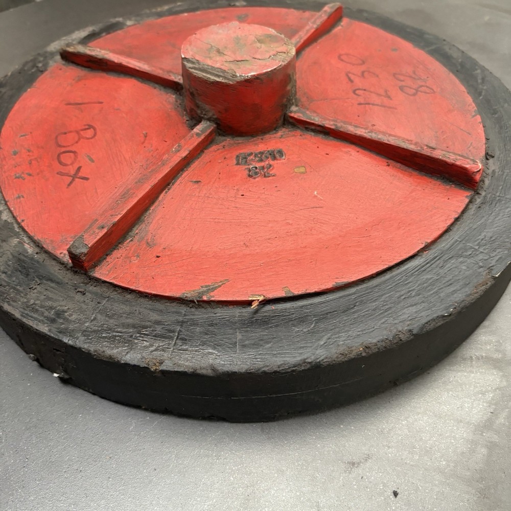 Vintage Foundry Mould Form Industrial Pattern Wheel Shape Sand Casting