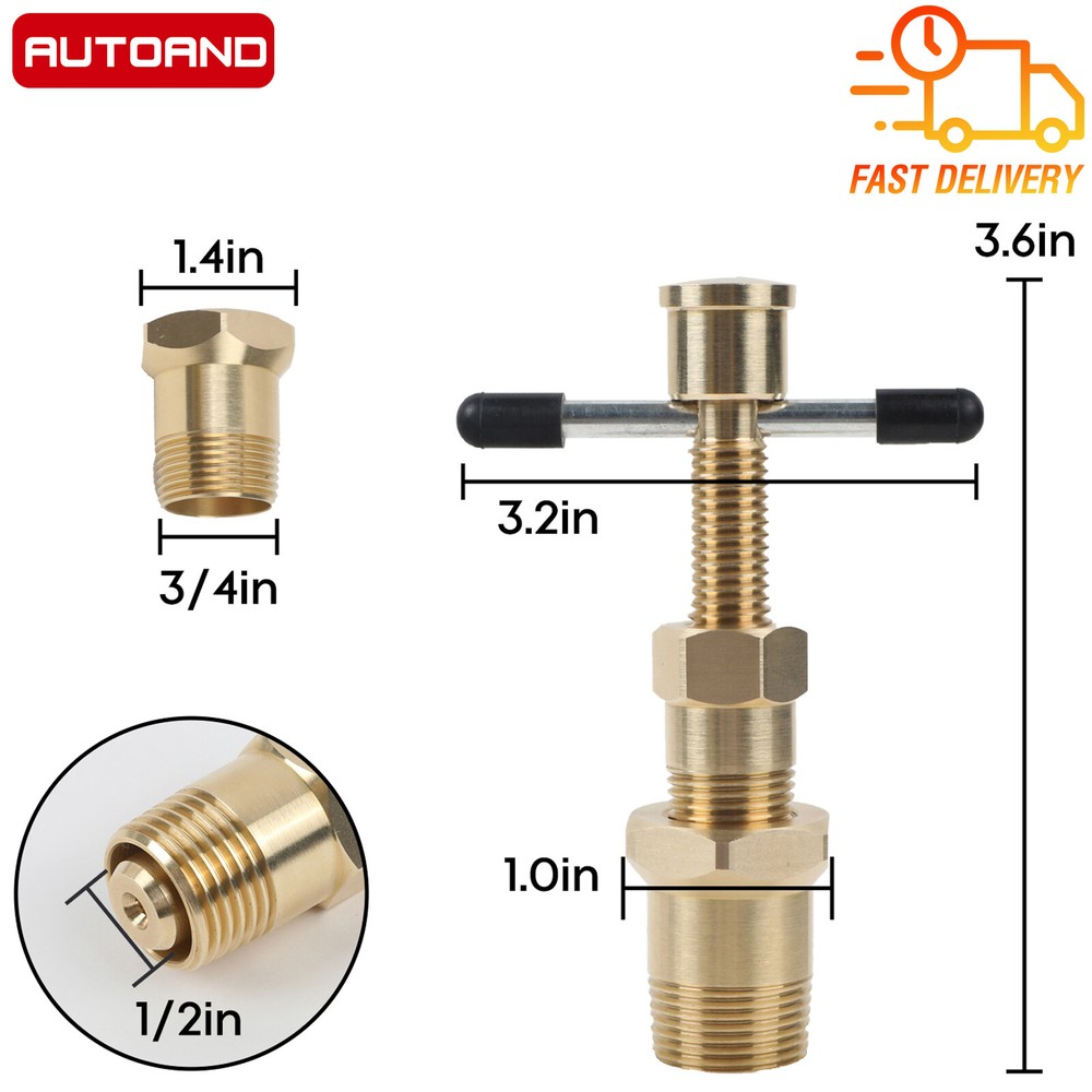 Olive Remover Puller Solid Brass Copper Pipe Fitting Plumbing Tool 1/2" & 3/4"