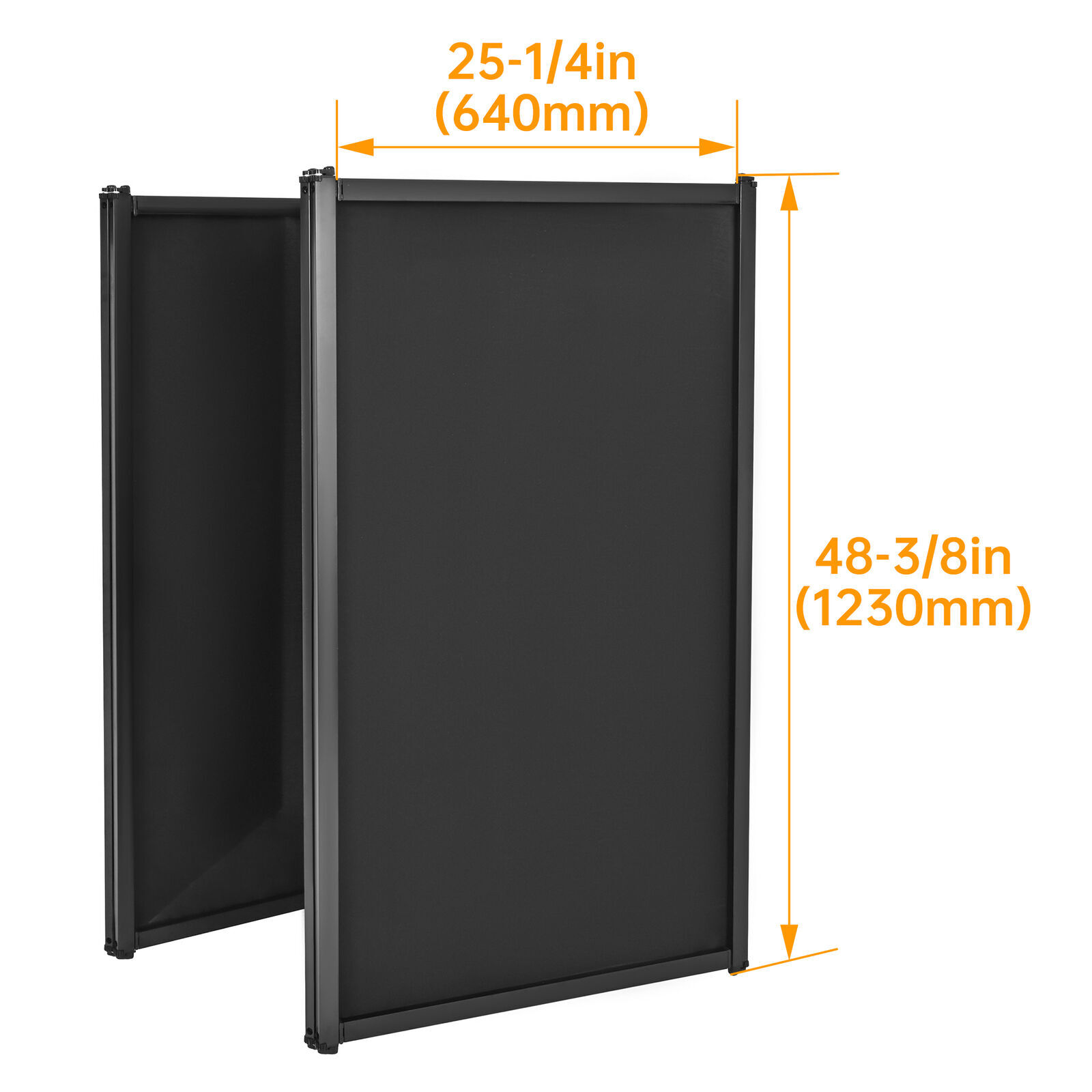 48"x25" White Black DJ Event Facade Scrim Metal Frame Booth With Travel Bag Case
