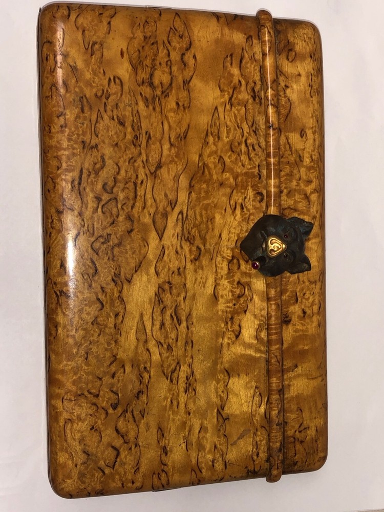 Russian karelian birch large cigarette case