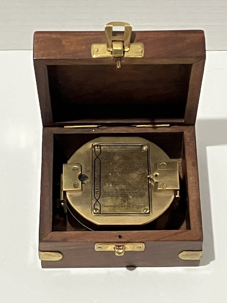 Brass Maritime Compass With Case
