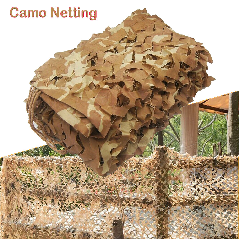 13-26Ft Military Woodland Camouflage Netting Cutable Camo Net Camping Hunting