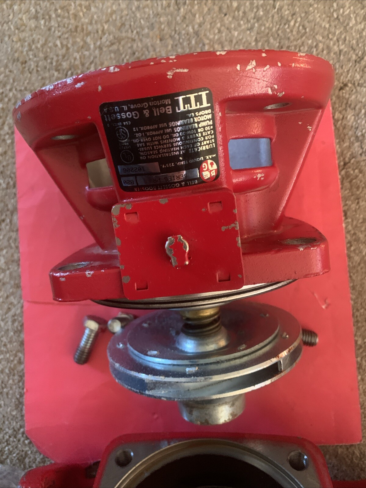 Bell & Gossett #102206 Bearings Assy. and Volute PR IB BOOSTER PUMP NOS