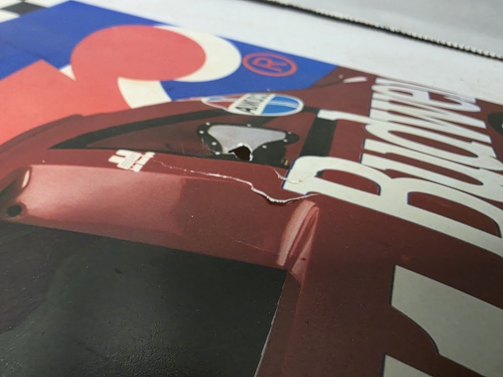 Vintage Budweiser Racing Sign Platic