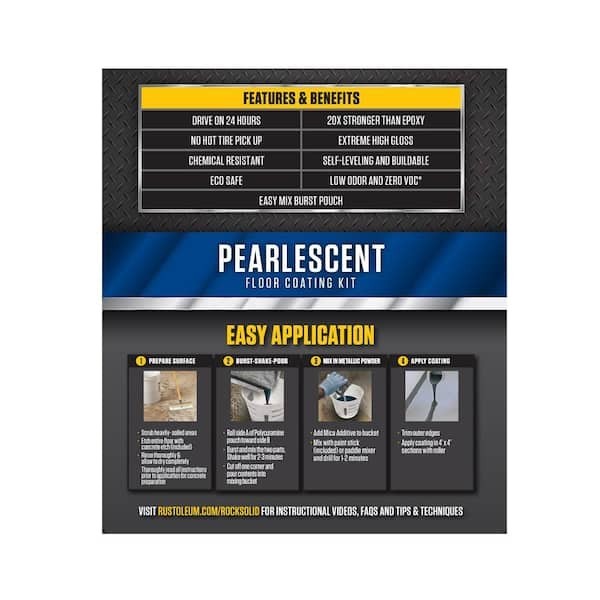 Rust-Oleum 306328 RockSolid 128 Fl Oz Smoky Blue Pearlescent Floor Coating Kit