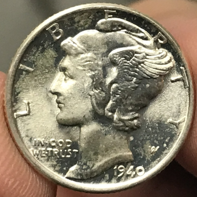 1940 10C Silver Mercury Dime Uncirculated