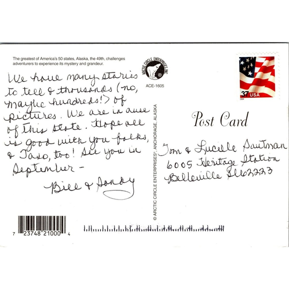 Alaska Adventures Postcard PC21