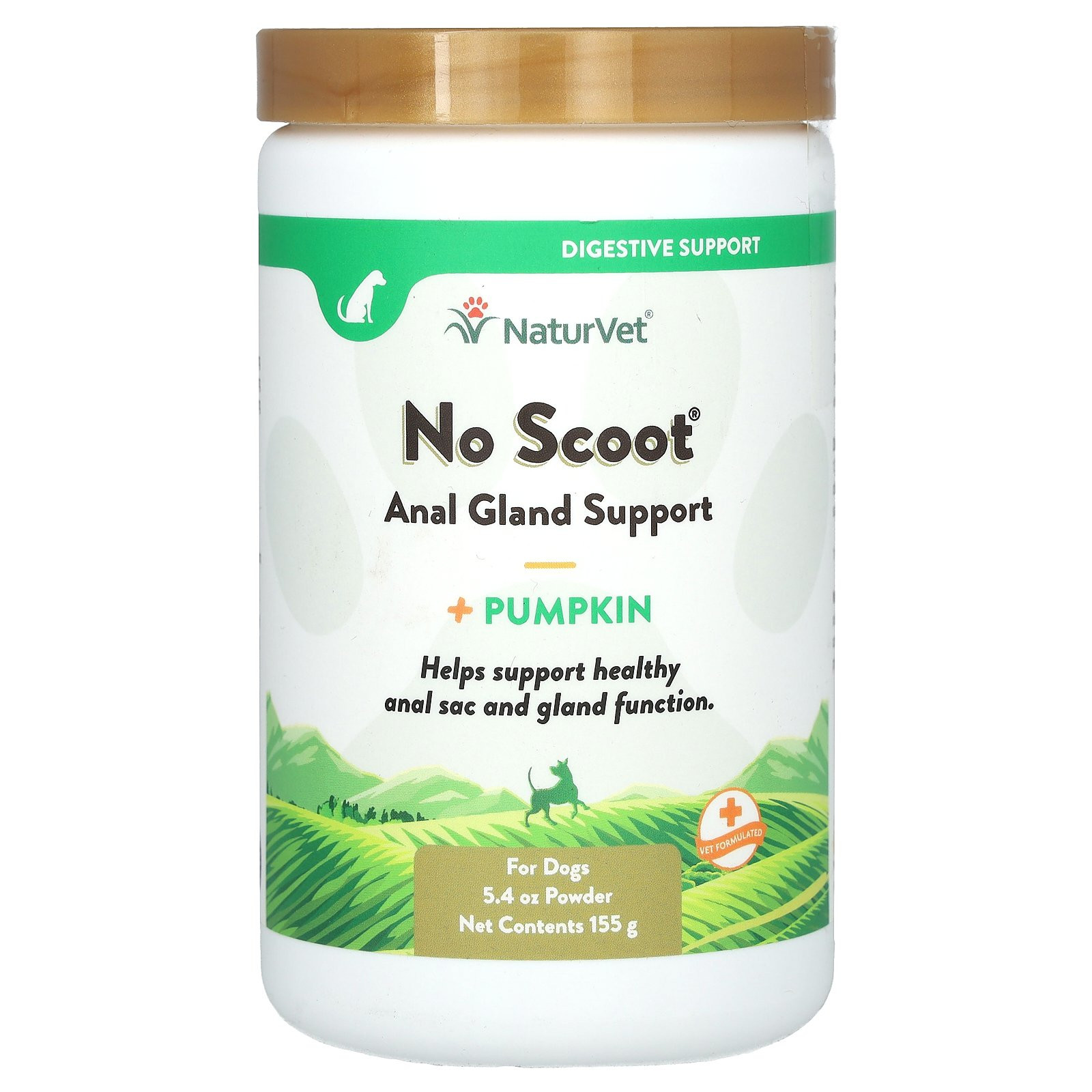 No Scoot, Anal Gland Support + Pumpkin, For Dogs, 5.4 oz (155 g)