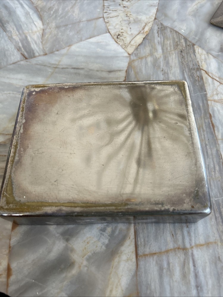 Antique Silver Plated Cigarette Box