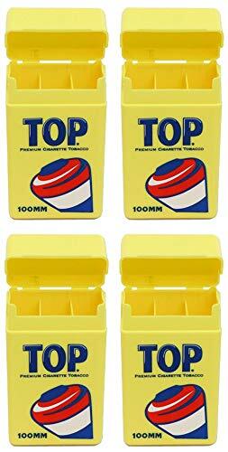 TOP Strong Box Cigarette Case - 100mm Long's 100's Size (4 Boxes) Crush Proof