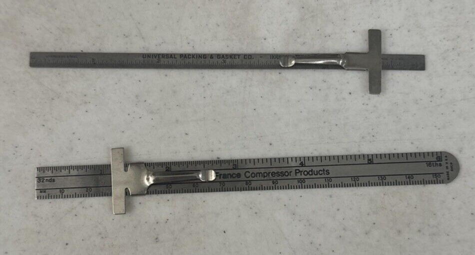 Two Gauge Rulers metal