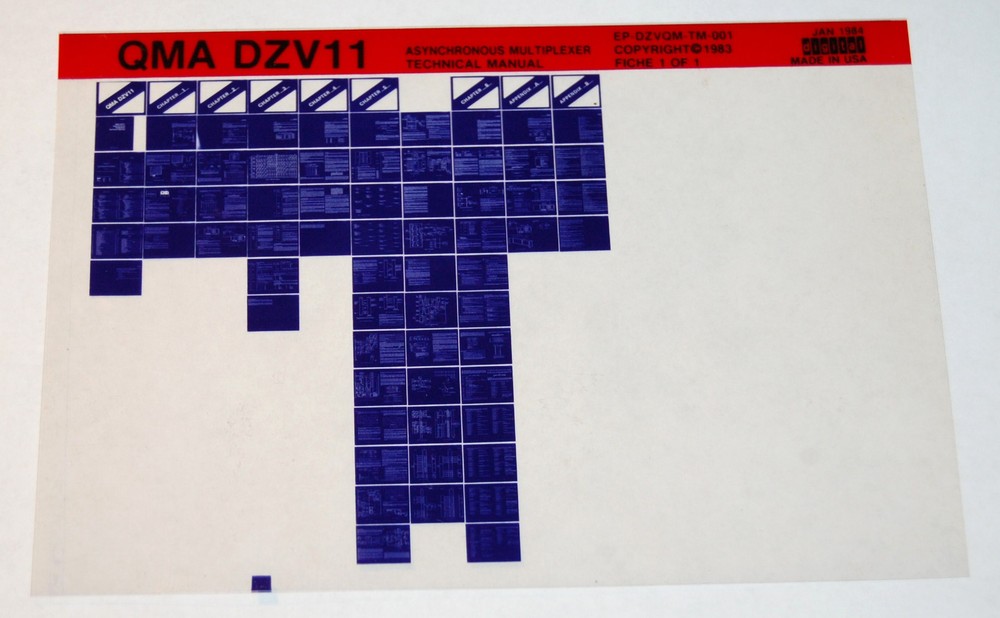 DEC QMA DZV11 Asynchronous Multiplexer Technical Manual, Microfiche