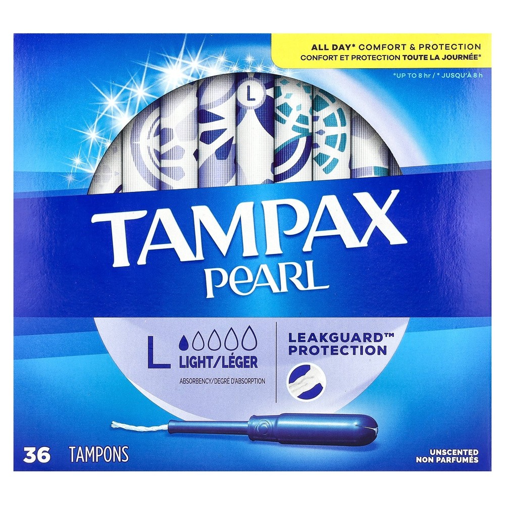 Pearl, Light, Unscented, 36 Tampons
