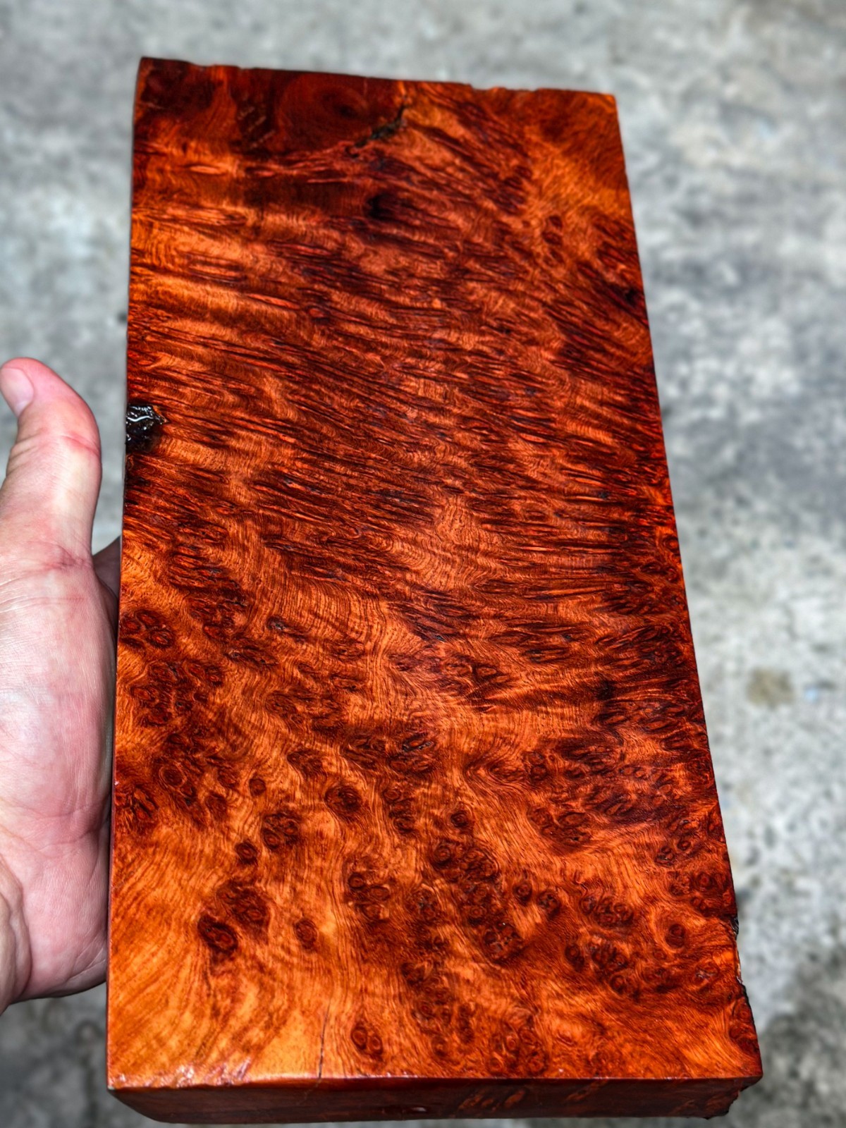 RARE!! Amboyna Burl ,Exotic Wood, Lumber, Knife Timber Handle Lumber #2895