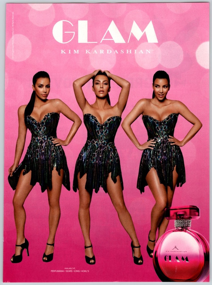 2013 KIM KARDASHIAN PERFUME Vintage 8"X11" Magazine Ad HTN35