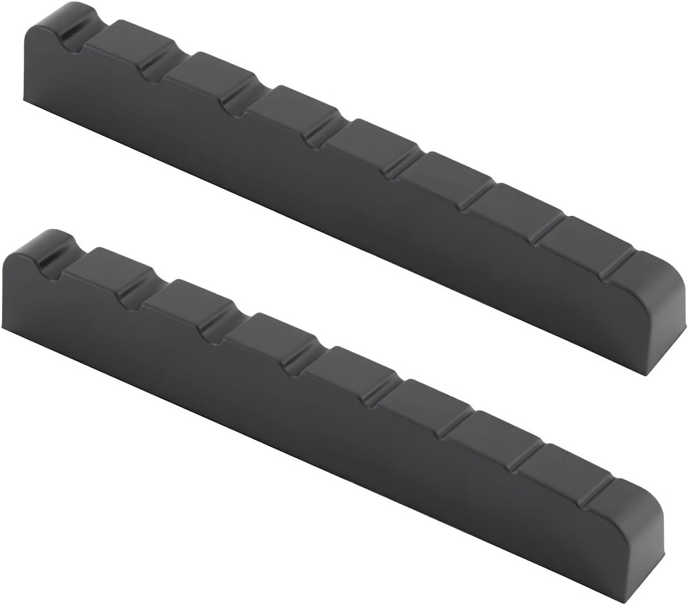 2pcs 8 String Guitar Slotted Nut in Black