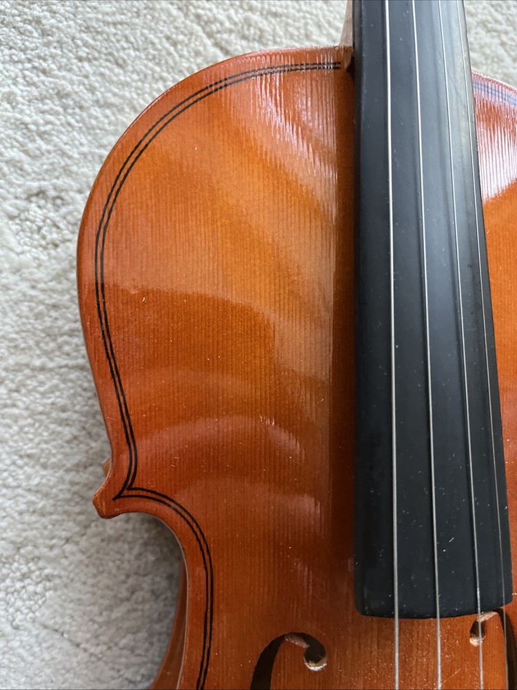 Violin With Teller Bridge, Bow and Case. Full Size 4/4