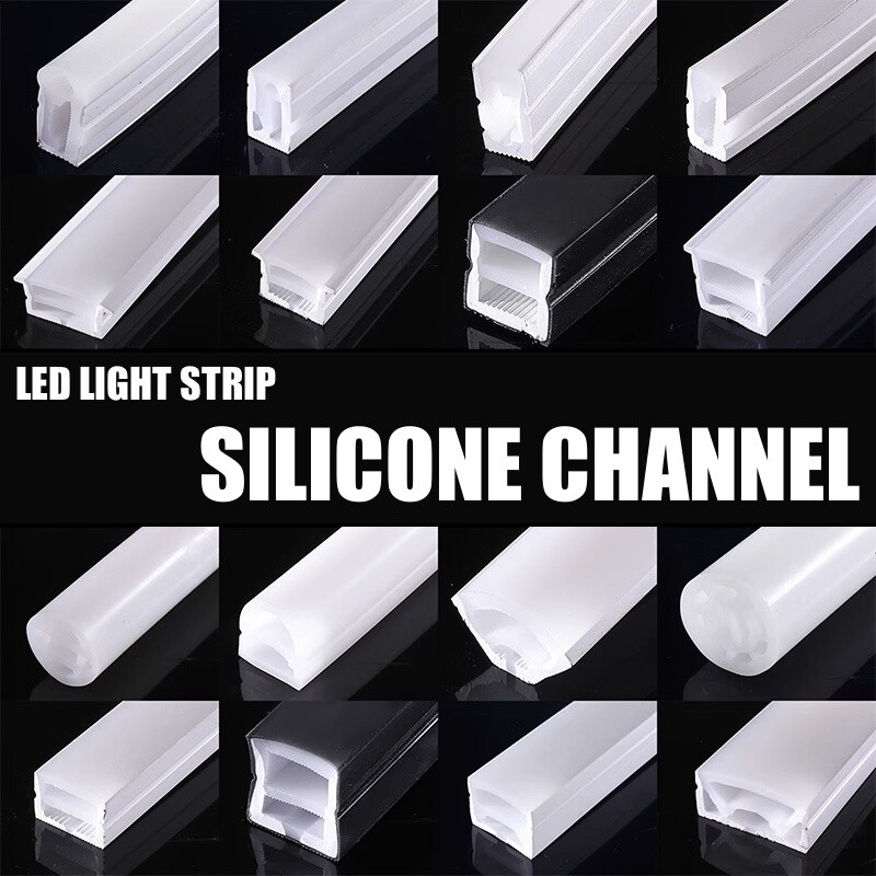 Silicone LED Channel System Cuttable Flexible Bendable DIY For LED Light Strip