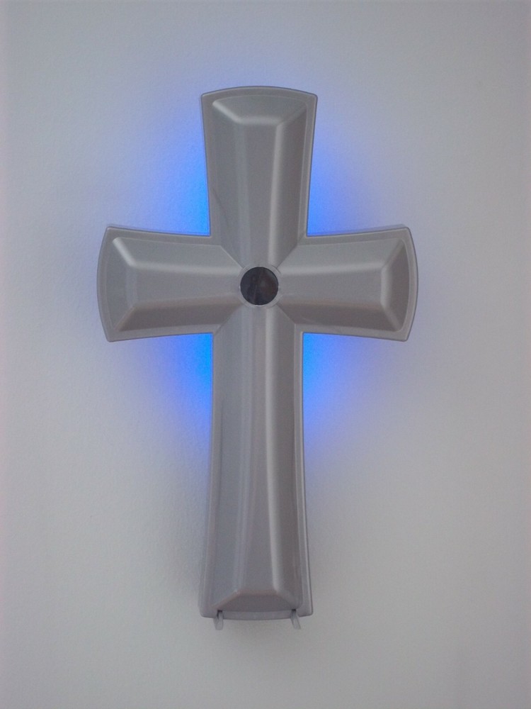 MEIRA Light Cross SILVER (motion sensor controlled 10" illuminating wall cross)