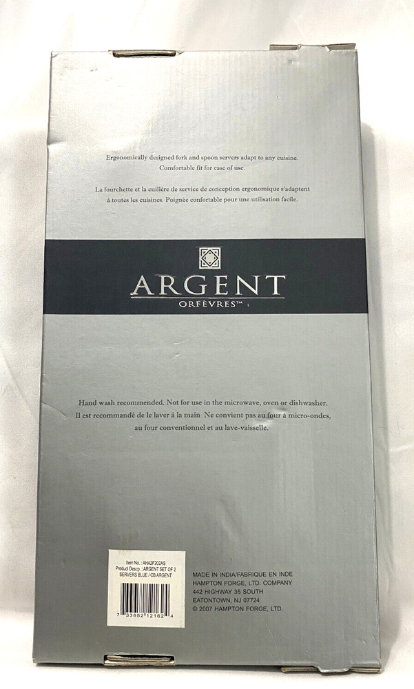 Argent Orefvres 2 Piece Servers Fork Spoon Green Silver