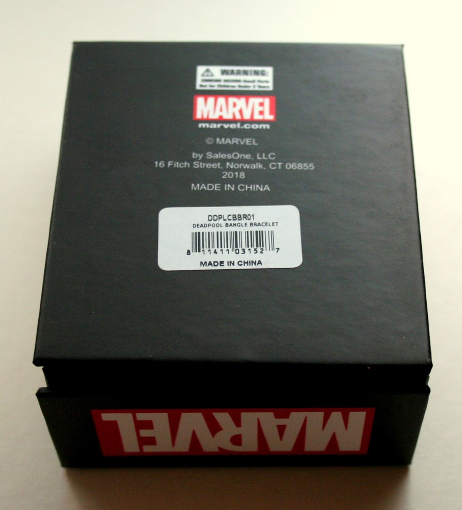 Marvel Comics Deadpool Logo Bangle Maximum Effort Bracelet New NOS Box