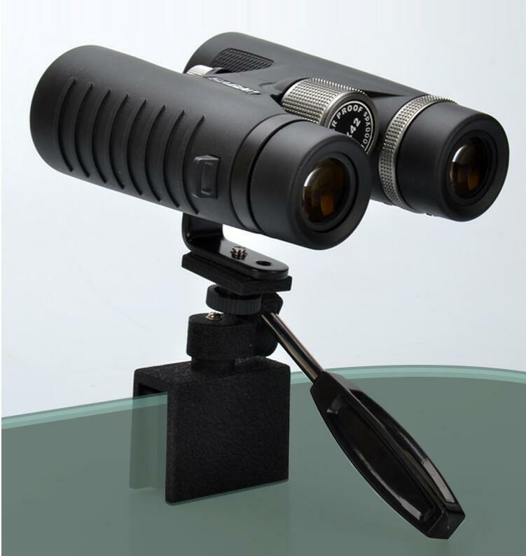 Universal Metal Tripod Adapter Mount bracket Binoculars L-shape Twin 1/4" Thread