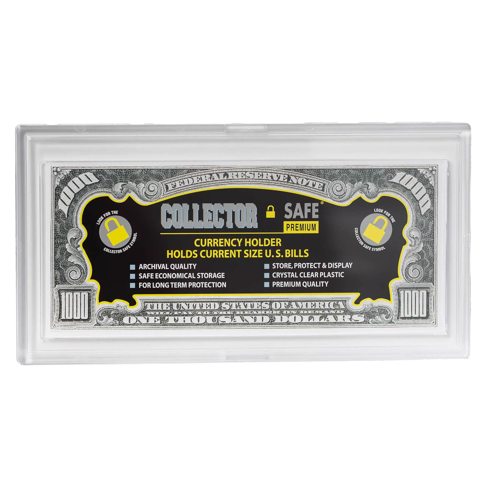 Currency Slab Modern US Dollar Paper Money Case Regular Bill Holder Snaplock