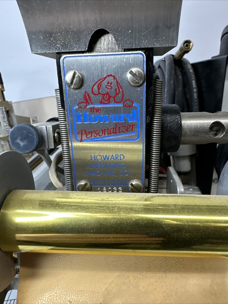 Howard Personalizer Hot Foil Stamping Embossing Machine Compressed Air + Extras