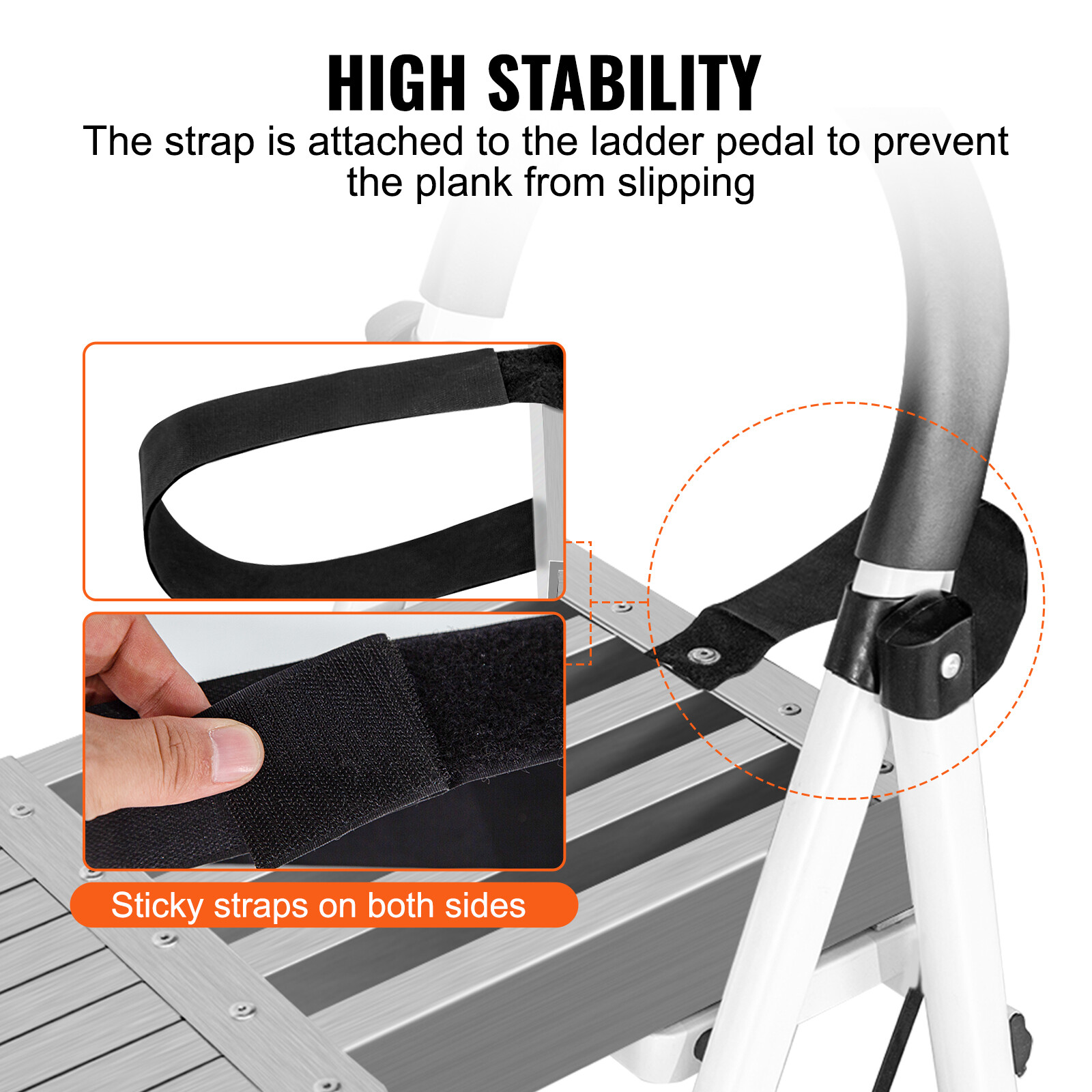 VEVOR Aluminum Work Plank Telescoping 8-13 ft 500 lb Capacity Scaffold Plank