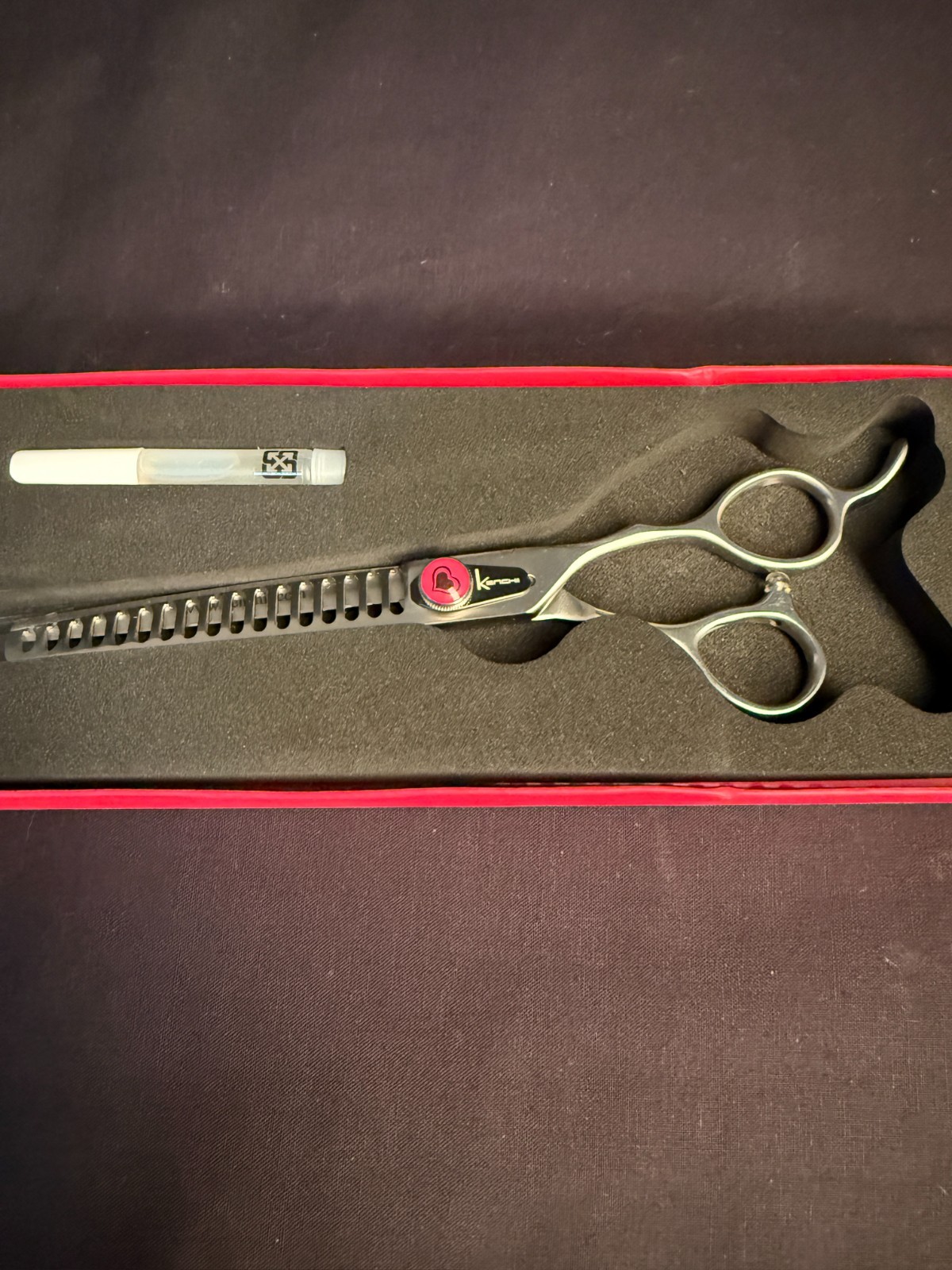 Kenchii Love Series 7.5” 18T Chunker Dog Grooming Shears NEW w/ Box Professional
