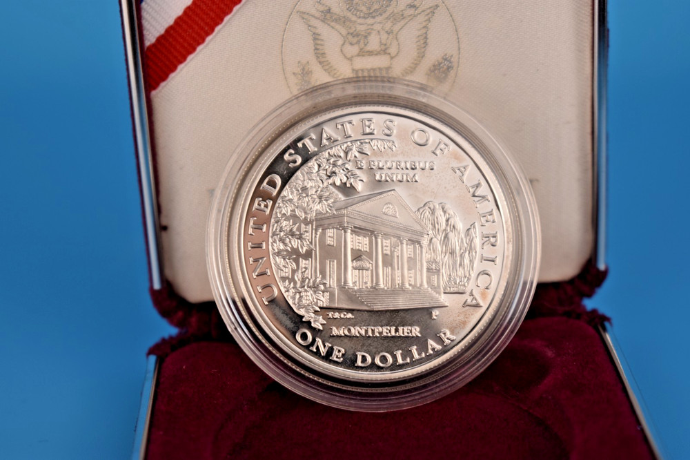 1999 Dolley Madison Silver Proof $1 Commem w/ Box & COA