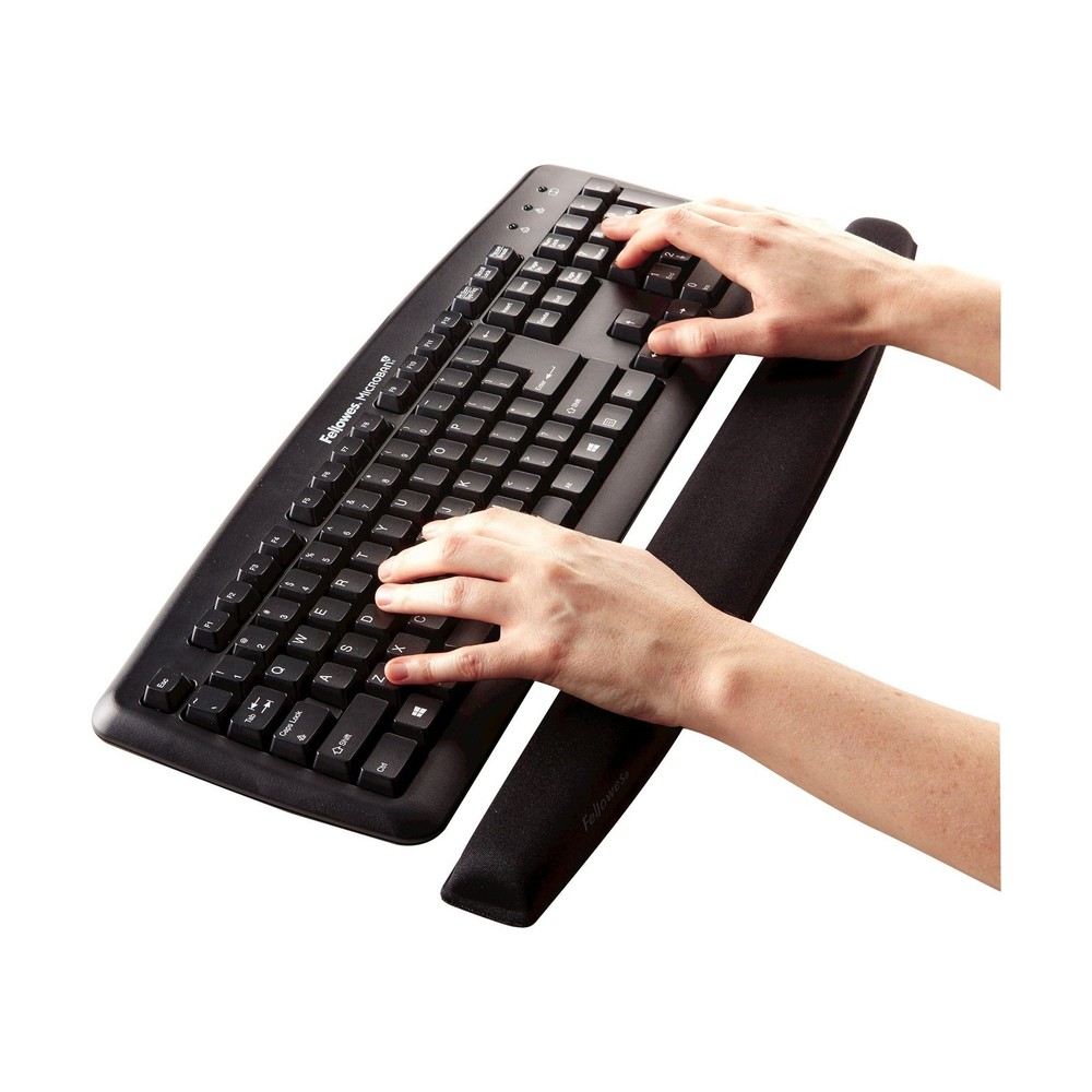 Fellowes Memory Foam Keyboard Wrist Rest - Black (9178201) Fast Ship