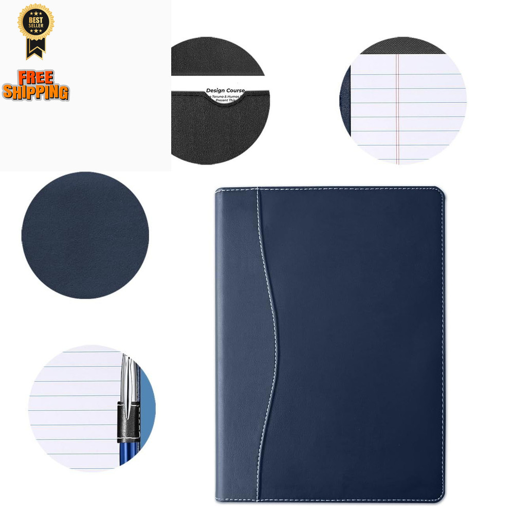 Gorbado Mini Padfolio/Junior Portfolio Folder Case, Business A5 Navy Blue