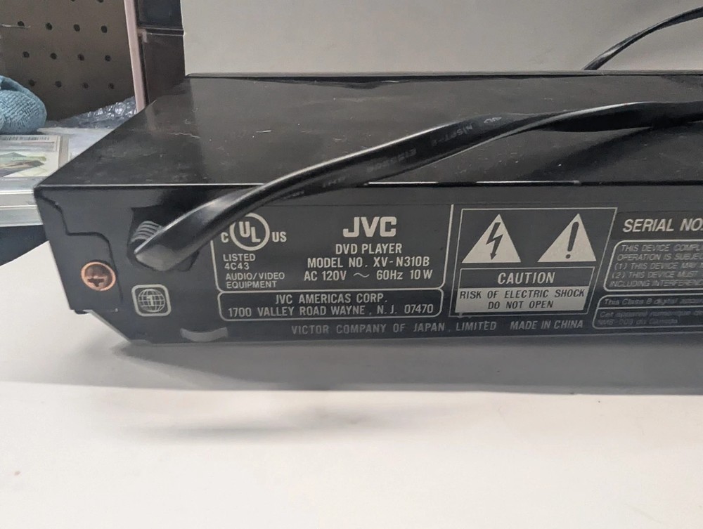 JVC XV-N310B DVD Player, Not Ejecting
